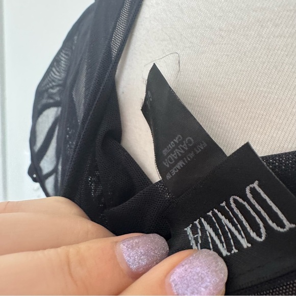 Vintage black Sheer Swim Cover-Up/lingerie slip L whimsigoth grunge goth - Picture 7 of 7